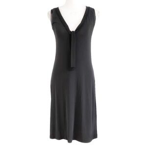 Shan BY SHAN BLACK SLEEVELESS MESH STRETCH JERSEY SHIFT MIDI SLIP DRESS - 8